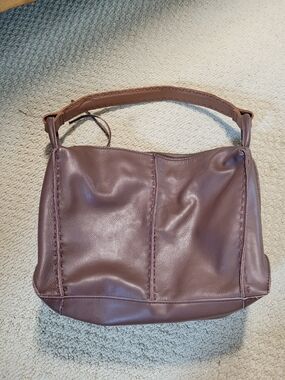 The Sak Mauve Leather Shoulder Bag